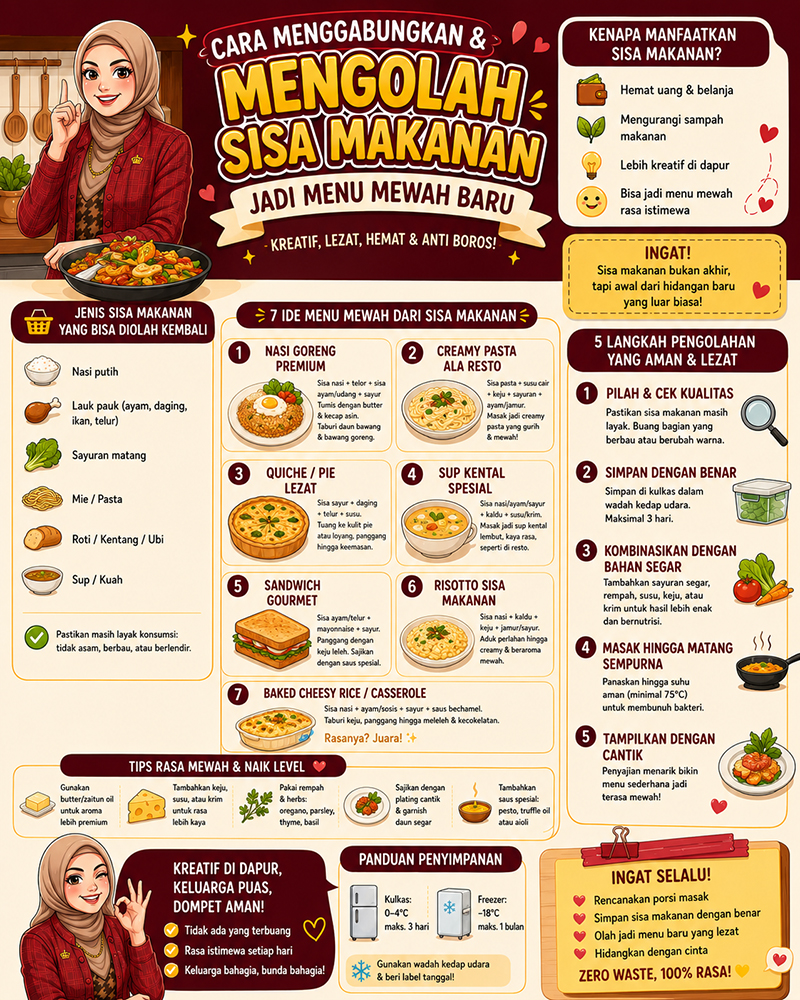 Cara Menggabungkan Dan Mengolah Sisa Makanan Jadi Menu Mewah Baru
