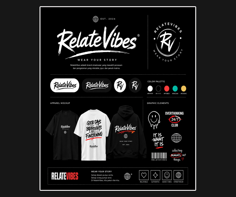 T-Shirt Relative Vibes Kaos Viral Daily Activities Mengasuh Anak
